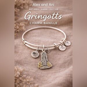 Alex and Ani Harry Potter Gringotts Bangle Rafaelian Silver NWT Retired Rare